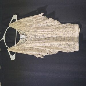 Body Central Beige Lace Top